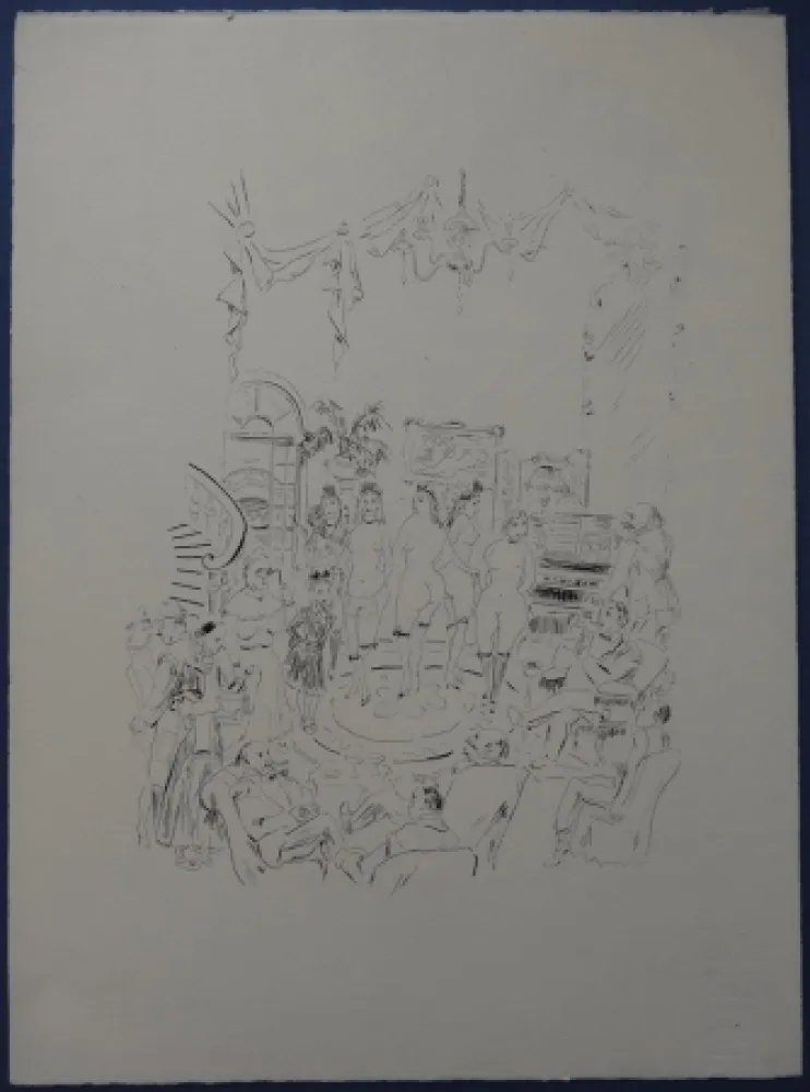 Eau-Forte Foujita - Rivière enchantée - Cabaret