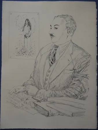 Eau-Forte Foujita - Rivière enchantée - Héron de Villefosse