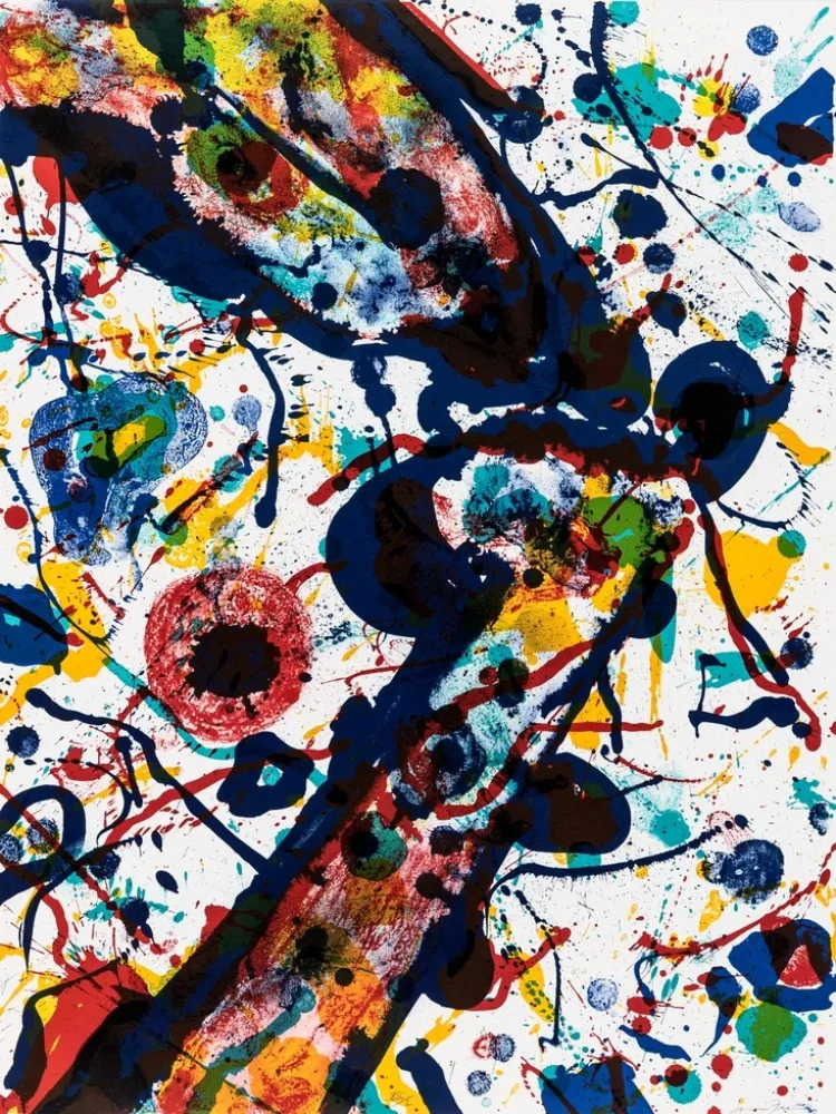 Lithographie Francis - Untitled (Poèmes dans le ciel) L 269