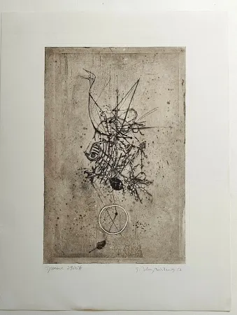Eau-Forte Friedlaender - Poisson et Oiseau III