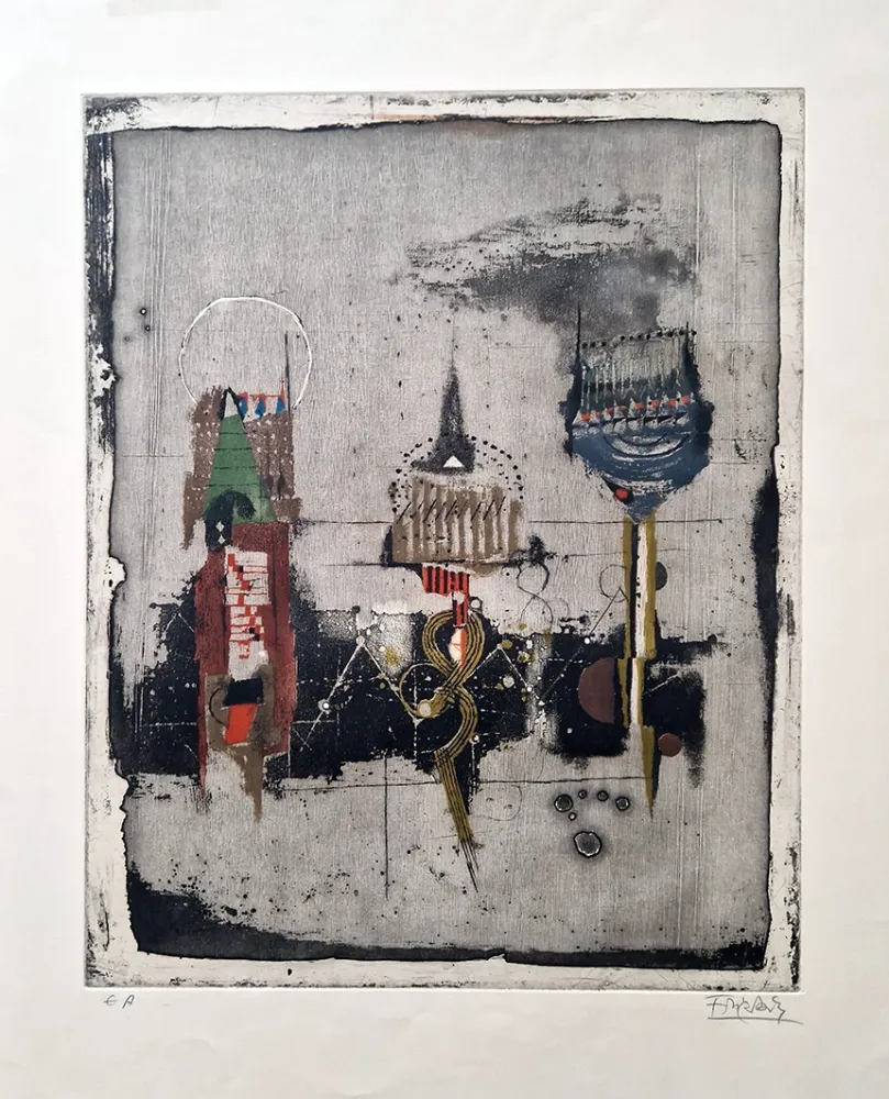 Eau-Forte Friedlaender - Trois Fleurs