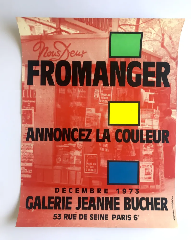 Affiche Fromanger - Annoncez la couleur / Galerie Jeanne Bucher