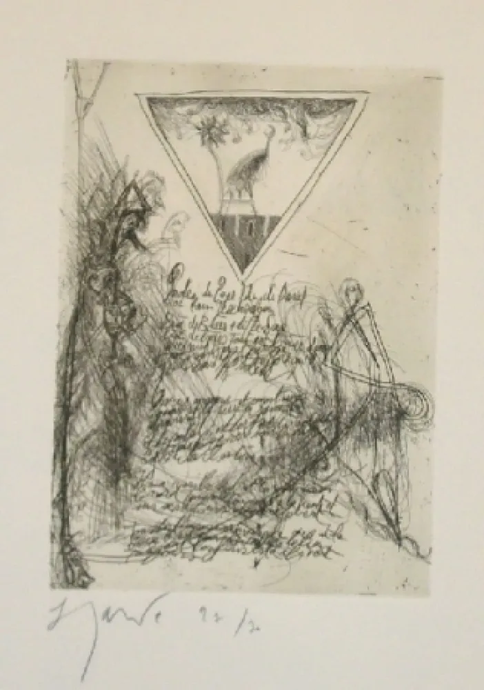 Eau-Forte Et Aquatinte Garouste - Sans titre