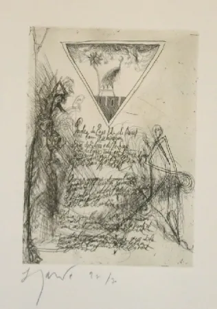 Eau-Forte Et Aquatinte Garouste - Sans titre