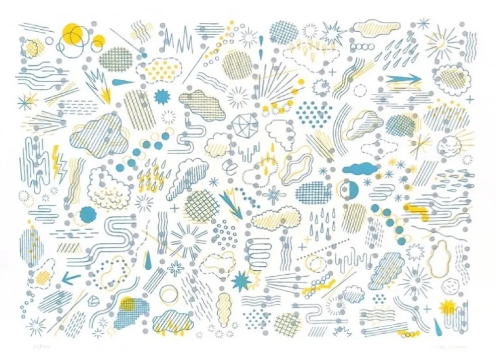 Lithographie Gerner - Météore