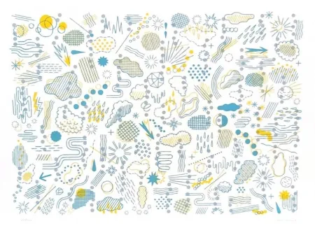 Lithographie Gerner - Météore