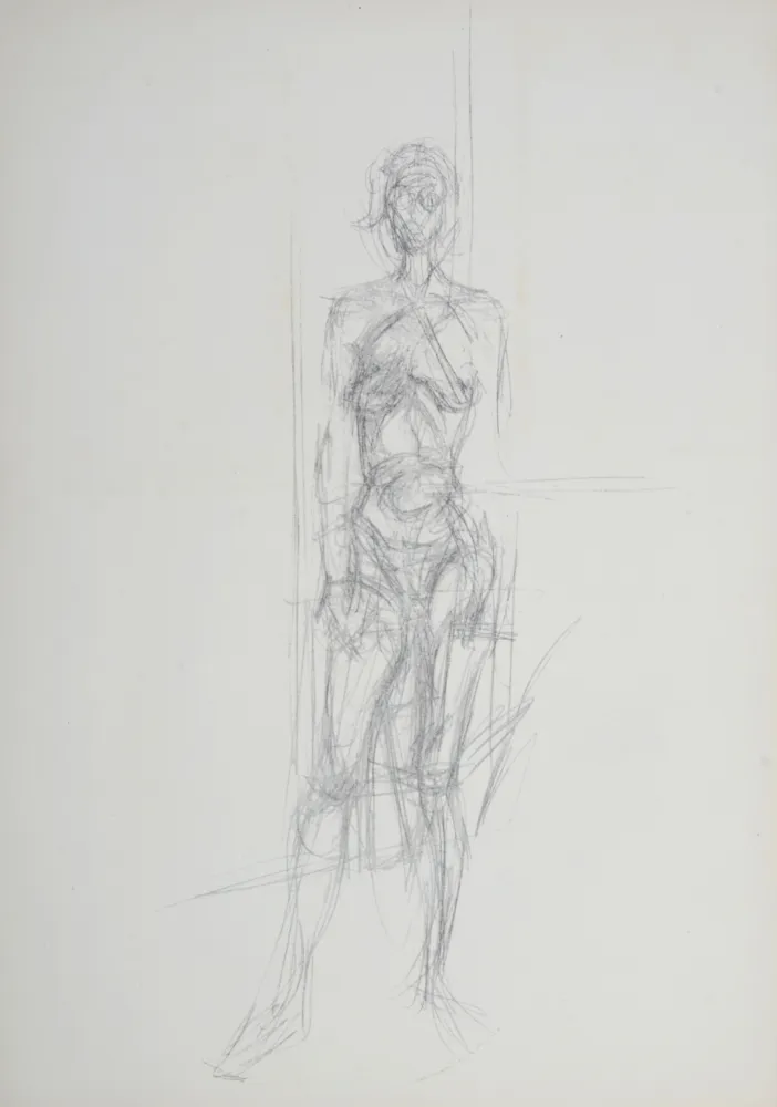 Lithographie Giacometti - Nu debout, 1954