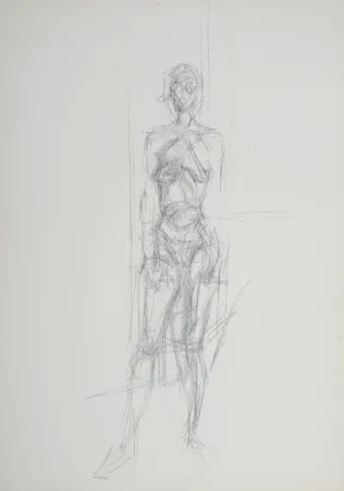 Lithographie Giacometti - Nu debout, 1954