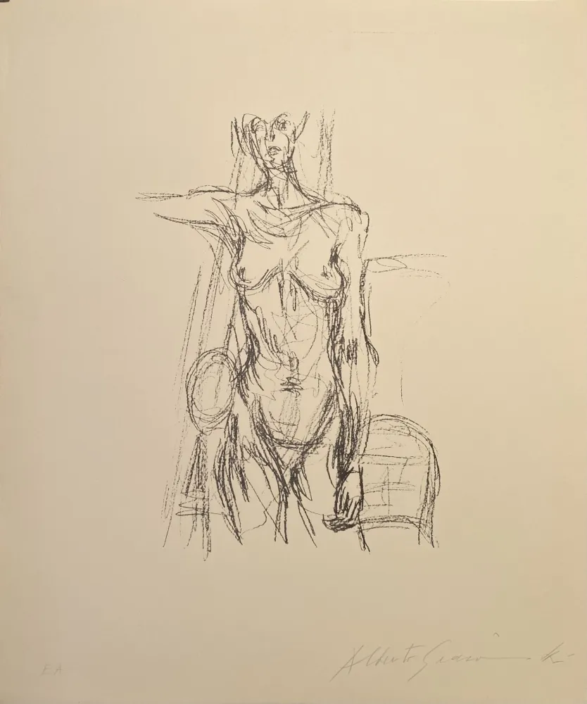 Lithographie Giacometti - Nue - Lust 161 signed