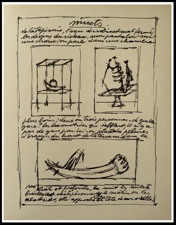 Lithographie Giacometti - OBJETS MOBILES ET MUETS II
