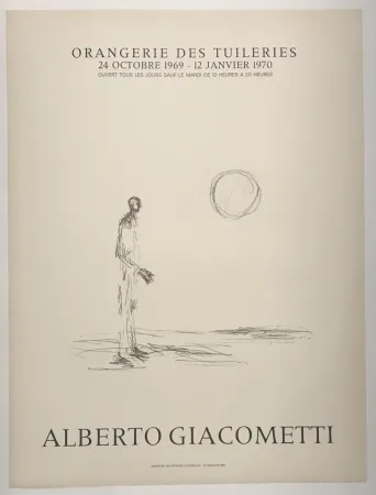 Lithographie Giacometti - Orangerie des Tuileries