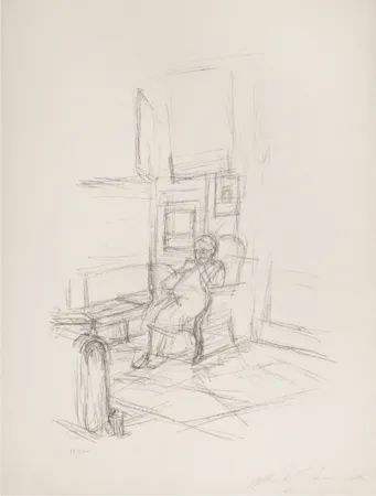 Lithographie Giacometti - The artist's mother sitting in front of the stove
