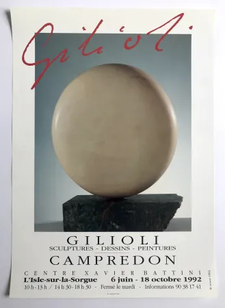 Affiche Gilioli - Centre Xavier Battini / L'Isle-sur-la-Sorgue