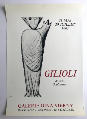 Affiche Gilioli - Galerie Dina Vierny
