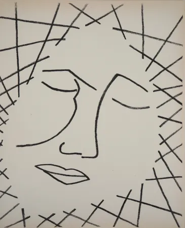 Lithographie Gilot - PAGE D AMOUR : REVERIE