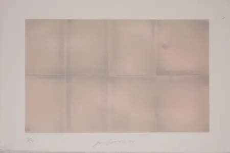 Lithographie Goode - Grey Folded Clouds - III Pink and Green