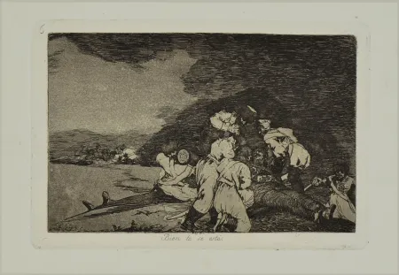 Eau-Forte Et Aquatinte Goya - BIEN TE SE ESTA