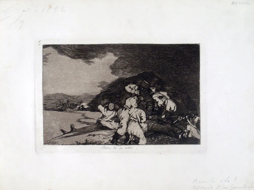 Eau-Forte Et Aquatinte Goya - BIEN TE SE ESTA' 