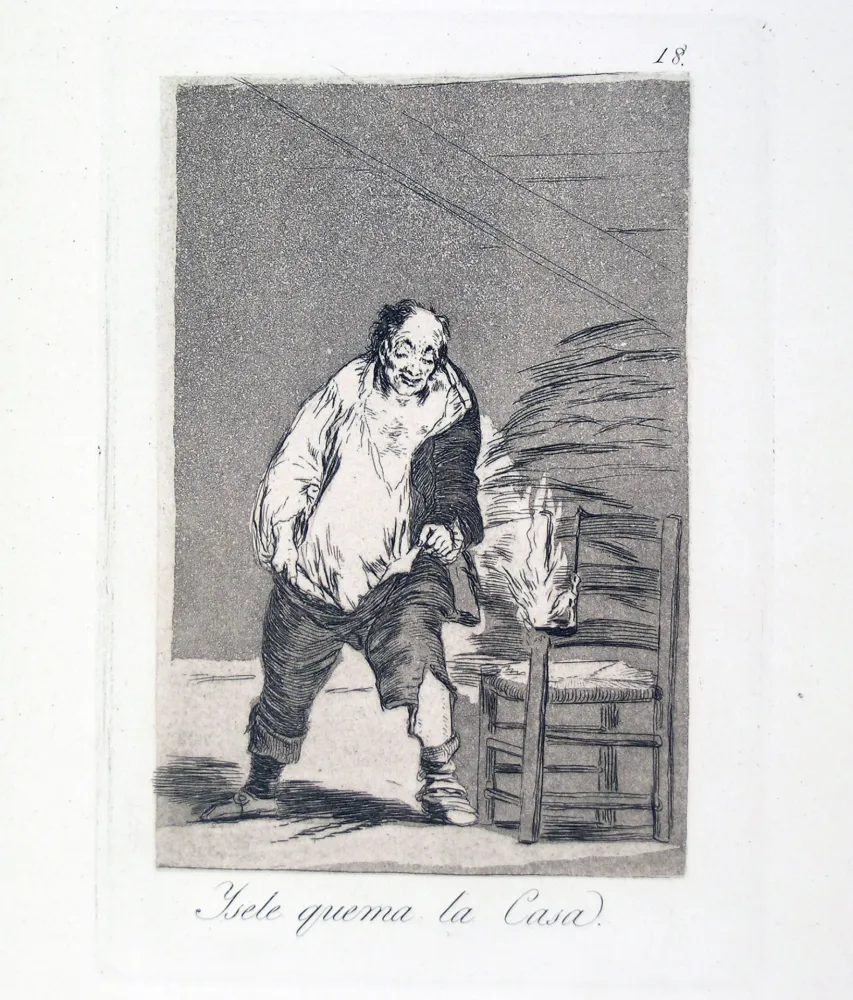 Eau-Forte Et Aquatinte Goya - YSELE QUEMA LA CASA 