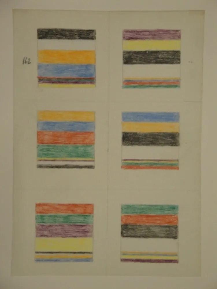 Aucune Technique Graeser - Skizzenblatt, um 1961. 
