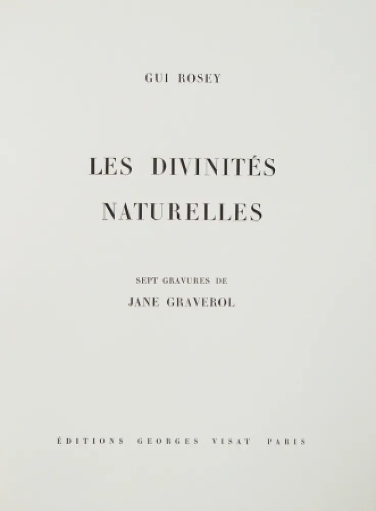 Livre Illustré Graverol - Les divinités naturelles