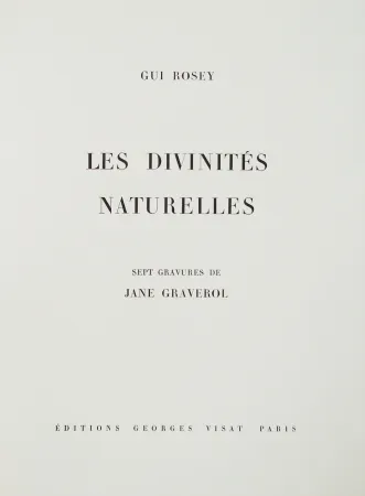Livre Illustré Graverol - Les divinités naturelles