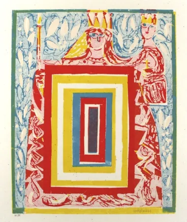 Gravure Sur Bois Grieshaber - Maria