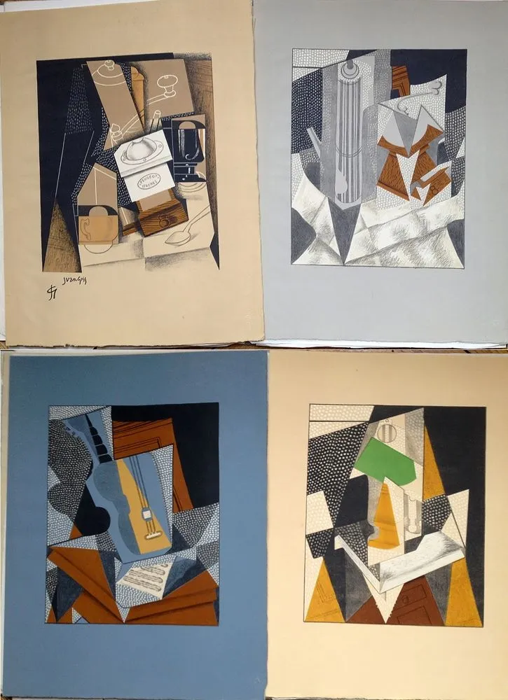 Lithographie Gris  - AU SOLEIL DU PLAFOND. SUITE DES 11 LITHOGRAPHIES COULEURS (1955)
