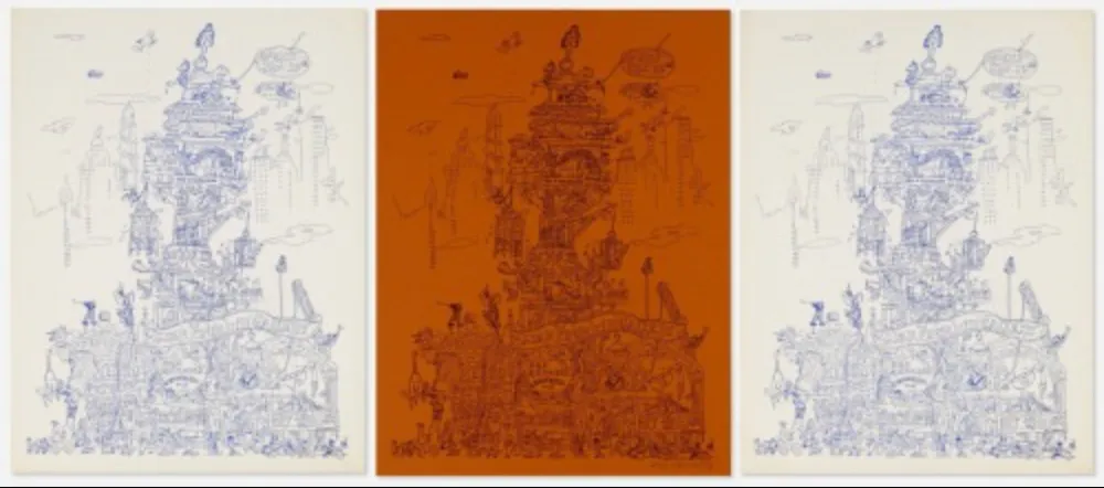 Lithographie Grooms - City of Chicago exhibition poster