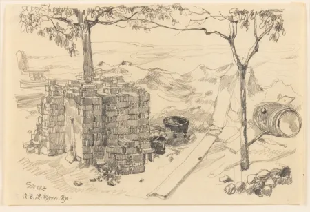 Aucune Technique Grosz - George Grosz (1893–1959) - Baustelle (Thorn) - pencil on paper - 1912