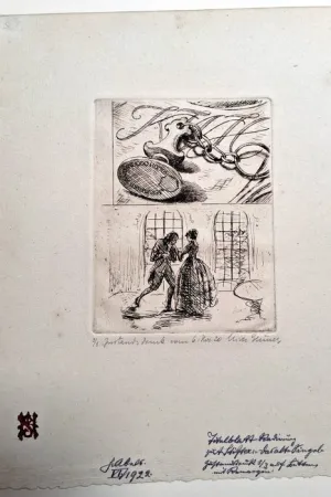 Eau-Forte Gruner - Probedrucke zu Adelbert Stifter 