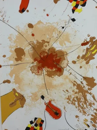 Lithographie Guinovart - Com la roda