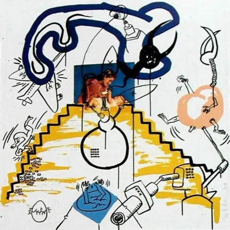 Sérigraphie Haring - Apocalypse