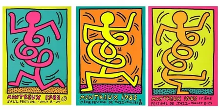 Sérigraphie Haring - Montreux Jazz Festival: Three Prints