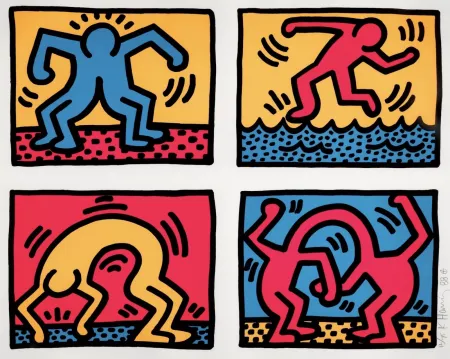 Sérigraphie Haring - Pop Shop Quad II