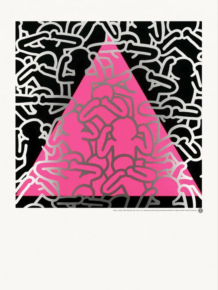 Sérigraphie Haring - Silence Death