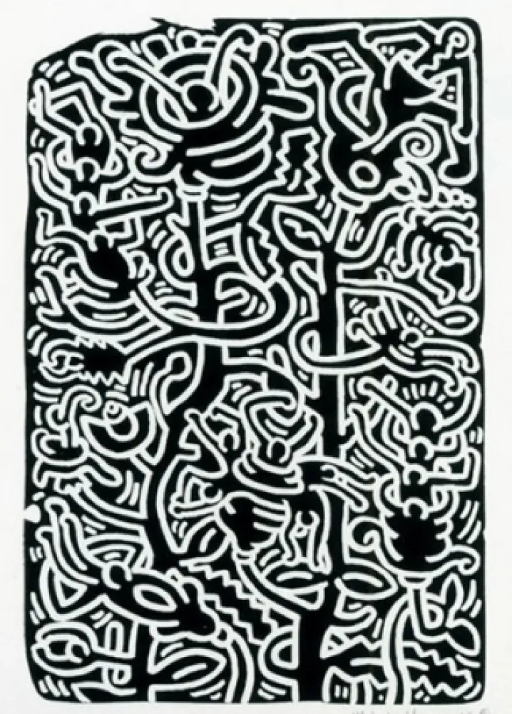 Lithographie Haring - Stones 4