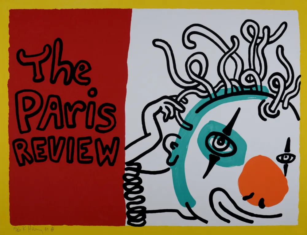 Sérigraphie Haring - The Paris Review, 1989 - Hand-signed