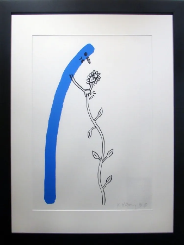 Lithographie Haring - The Story of Red &Blue #12
