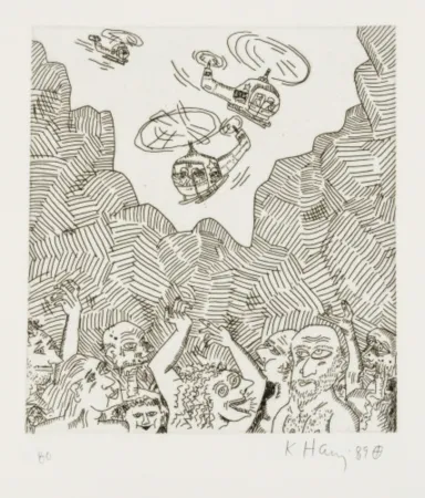 Gravure Haring - Untitled (From the Valley Suite)