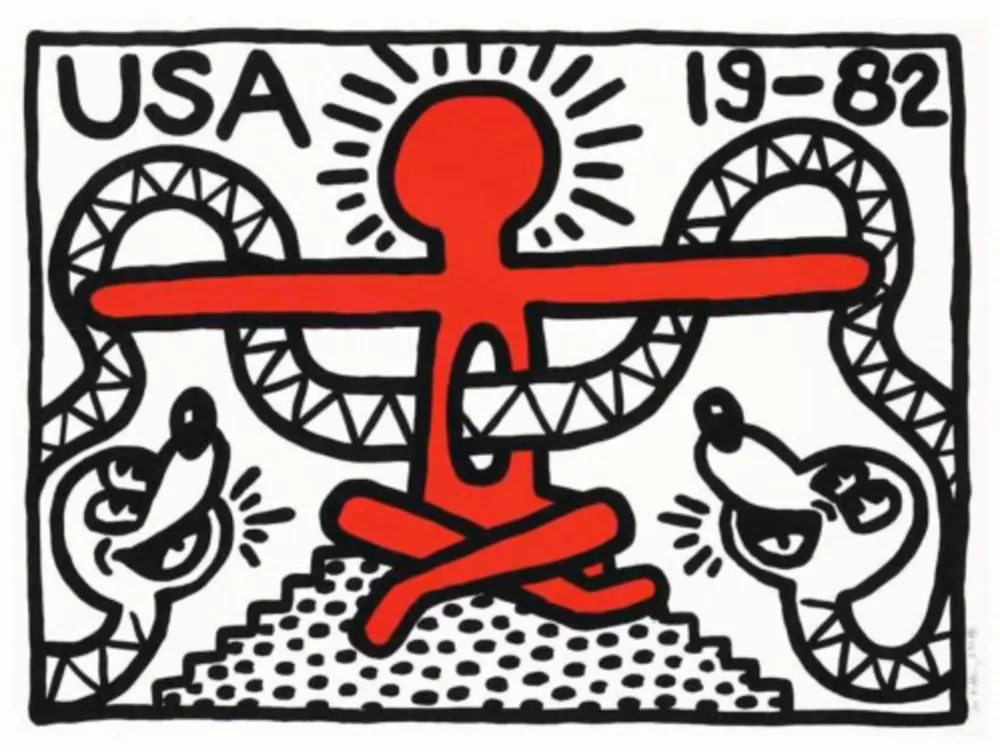 Lithographie Haring - USA 19-82