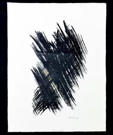 Aucune Technique Hartung - Hans Hartung (1904 - 1989) - L 13 - autograph on BFK Rives paper - 1957