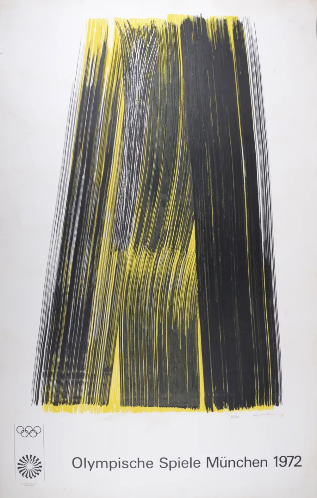 Lithographie Hartung - Olympische Spiele München, 1972 - Hand-signed