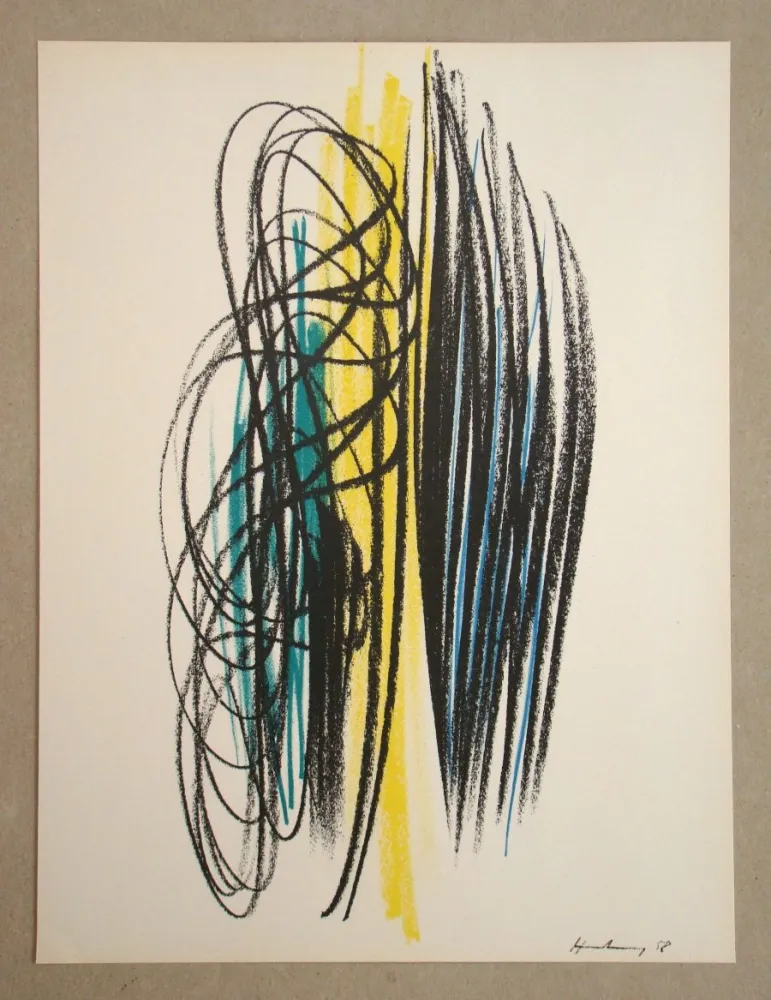 Lithographie Hartung - Pastel P. 1958 - 35