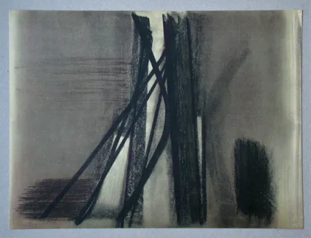 Lithographie Hartung - Pastel P.1953-10