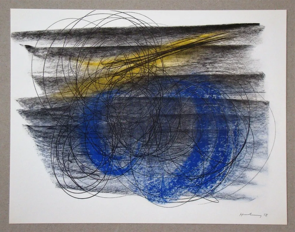 Lithographie Hartung - Pastel P.1958-91