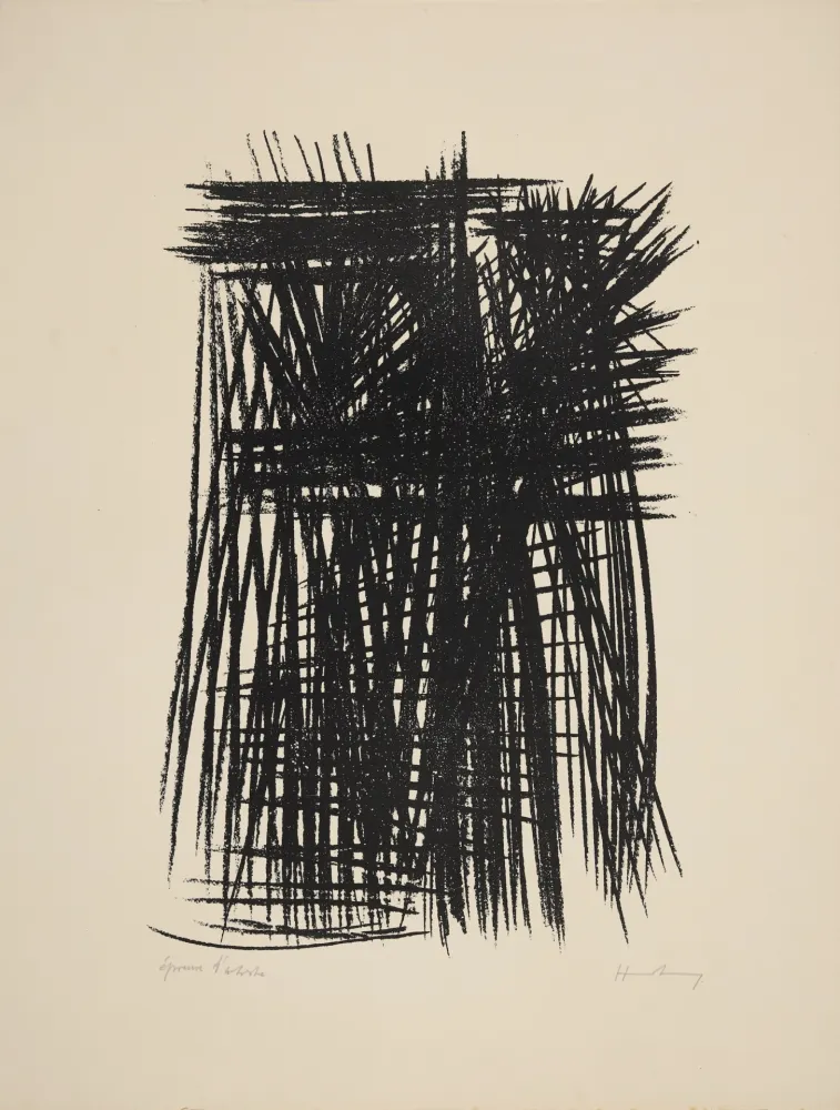 Lithographie Hartung - Untitled (L 32, first state)