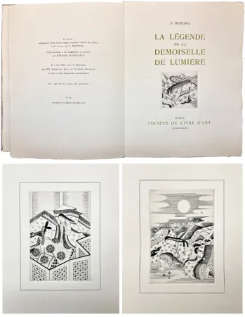 Livre Illustré Hasegawa - LA LÉGENDE DE LA DEMOISELLE DE LUMIÈRE. 46 gravures originales de Kiyoshi Hasegawa (1933).