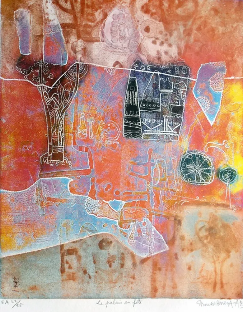 Gravure Hasegawa - Le Palais en Fête 