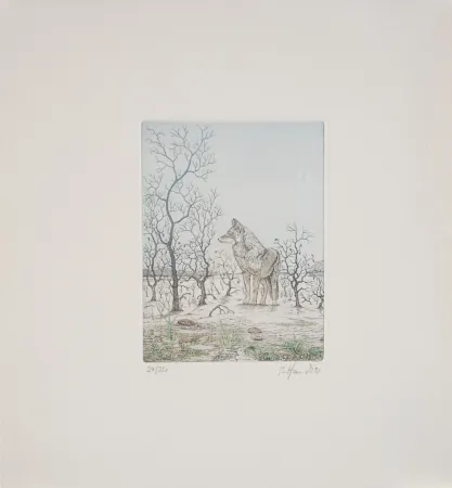 Eau-Forte Hauck - Loup - Wolf